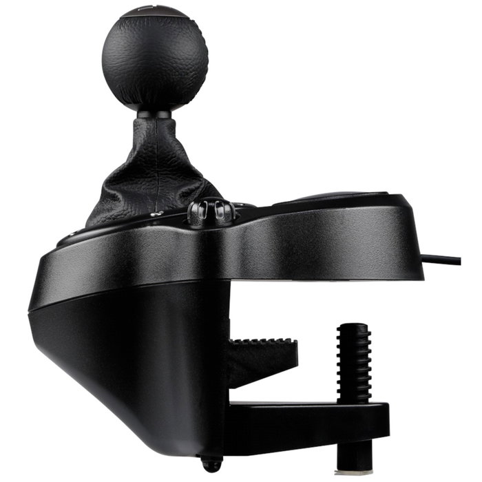 Logitech Driving Force Shifter Palanca de Vitesses pour Volants G923 G29 G920 - Simulateur de Course avec Levier H 6 Vitesses et Cuir Cousu Main