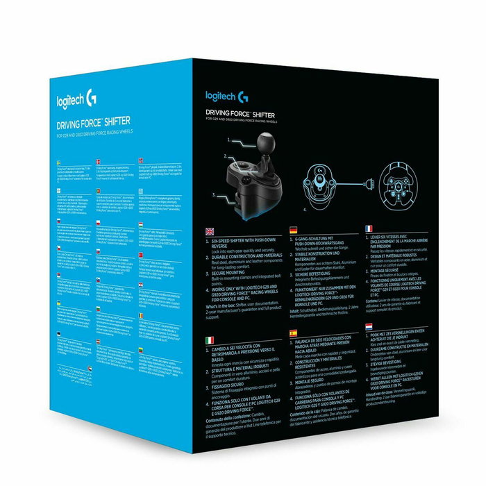 Logitech Driving Force Shifter - Levier de vitesses 6 rapports pour G923, G29, G920 Logitech Driving Force Shifter - Levier de vitesses 6 rapports pour G923, G29, G920
