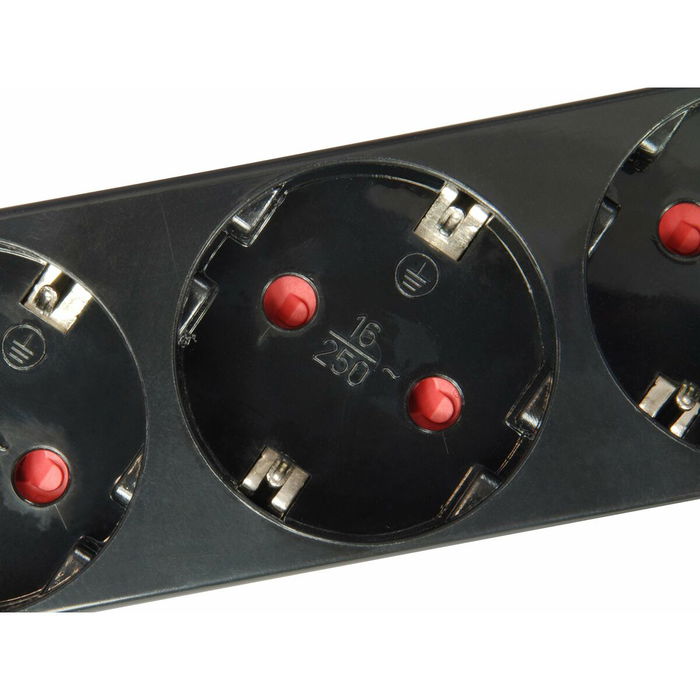 Rallonge 4 prises Schuko sans interrupteur Equip 333281 Noir 1,1 m