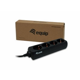 Equip Rallonge 4 prises Schuko Noir 1,1 m