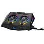 Conceptronic Thyia02B Support de Refroidissement pour PC Portable Gaming, 2 Ventilateurs Silencieux, RGB, 17 Pouces, 4 Niveaux de Hauteur, Noir