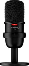 HyperX SoloCast Microphone USB, Motif Cardioïde, Capteur Tap to Mute, pour Streamers et Créateurs de Contenu, Noir