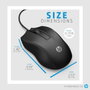 HP Souris Filaire 100 - Souris Ambidextre avec 3 Boutons et Roue de Défilement - Conception Confortable pour une Utilisation Quotidienne