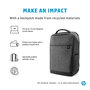 HP Renew Sac à dos de voyage 15.6 pouces (39.62 cm) durable, imperméable, pour ordinateur portable, multiples poches, bretelles ajustables, sangle pour bagage