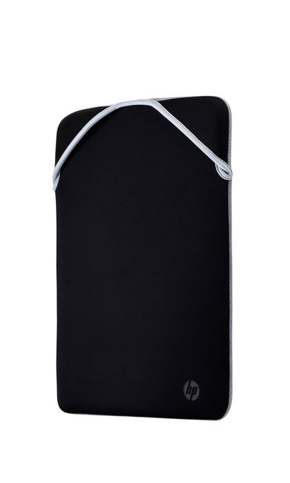 HP Housse de protection réversible pour ordinateur portable 15,6 pouces argentée - Néoprène durable, protection anti-chocs, rabat sans fermeture