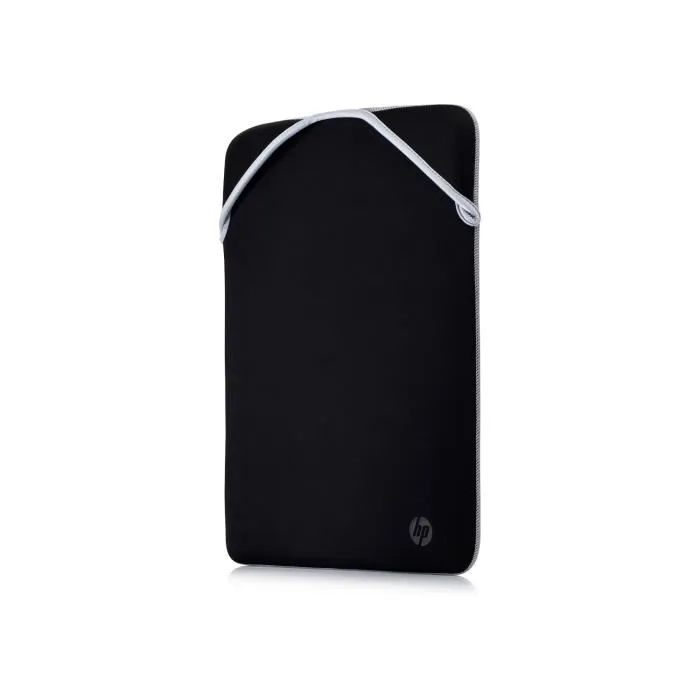 HP Housse de Protection Réversible pour Ordinateur Portable 15,6 Pouces - Néo prène Synthétique, Dimensions 40 x 28.5 x 1 cm - Noir/Argenté