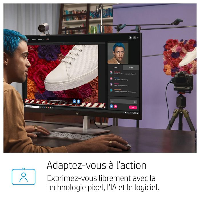 HP Webcam 4K 950 - Caméra USB avec suivi IA, micro et grand angle pour visioconférences et streaming