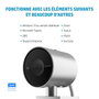 HP Webcam 4K 950 - Caméra USB avec suivi IA, micro et grand angle pour visioconférences et streaming