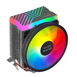 Mars Gaming MCPU33 Ventilateur Dissipateur CPU, 140W TDP, 3 Heatpipes, FRGB, PWM, Multisocket Intel/AMD
