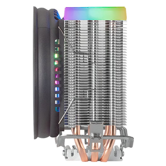 Mars Gaming MCPU33 Ventilateur Dissipateur CPU, 140W TDP, 3 Heatpipes, FRGB, PWM, Multisocket Intel/AMD