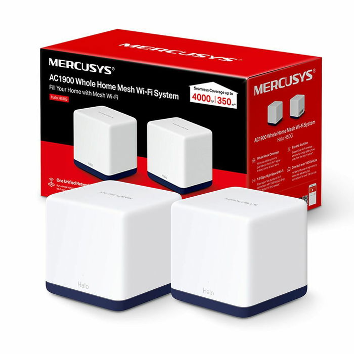 Point d'Accès Mercusys Halo H50G(2-pack) Blanc 2 Unités