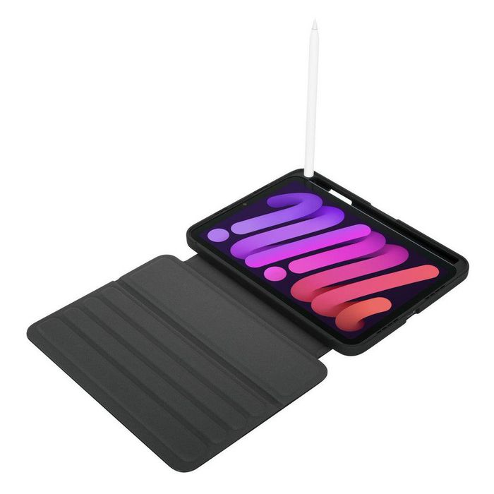 Targus Housse Click-In ultra-mince et légère certifiée MIL-STD 810G pour iPad Mini (6e génération) 8.3 pouces - Protection, support et charge Apple Pencil - Noir