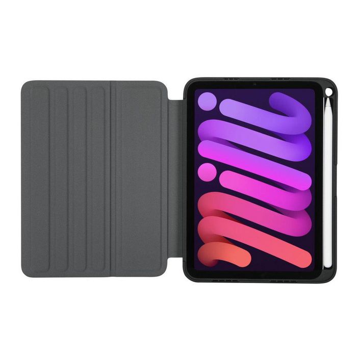 Targus Housse Click-In ultra-mince et légère certifiée MIL-STD 810G pour iPad Mini (6e génération) 8.3 pouces - Protection, support et charge Apple Pencil - Noir