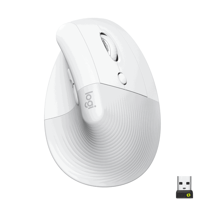Logitech Lift Souris Ergonomique Verticale Blanche