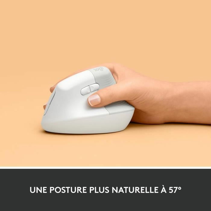 Logitech Lift Souris Ergonomique Verticale Blanche
