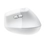 Logitech Lift Souris Verticale sans Fil 4000 DPI Bluetooth USB Logi Bolt 6 Boutons Ergonomique Blanc - 125g