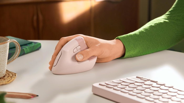 Logitech Lift Souris Ergonomique Verticale Rose Logitech Lift Souris Ergonomique Verticale Rose
