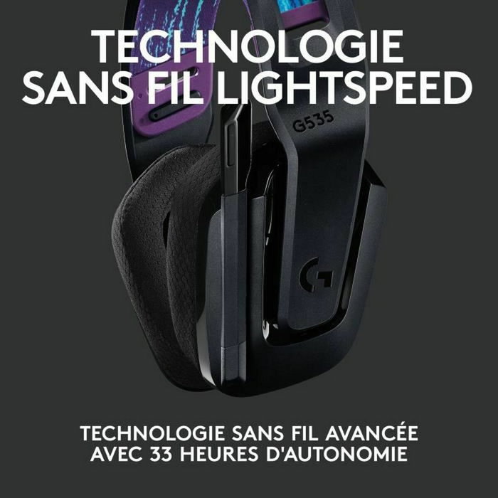 Logitech G535 Casque Gaming Sans Fil LIGHTSPEED Noir