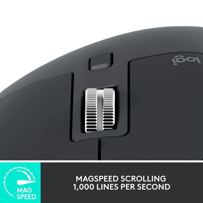 Logitech MX Master 3S - Souris sans fil ergonomique, Graphite