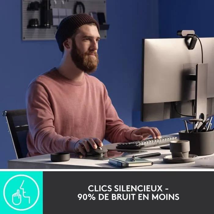 Logitech MX Master 3S Performance - Souris sans fil ergonomique pour productivité (910-006560, Blanc)