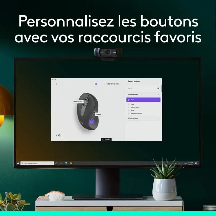 Logitech Signature M650 L - Souris sans fil ergonomique pour gaucher - Graphite - Défilement SmartWheel et confort amélioré