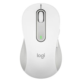 Logitech M650 L Souris Sans Fil pour Gauchers Blanche Ergonomique Clics Silencieux Bluetooth 2.4GHz