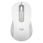 Logitech M650 L Souris Sans Fil pour Gauchers Blanche Ergonomique Clics Silencieux Bluetooth 2.4GHz