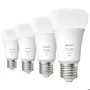 Philips Hue - Pack de 4 Ampoules LED Connectées E27 White - 800 Lumen, Équivalent 60W, Compatible Bluetooth, Alexa, Google Assistant et Apple HomeKit