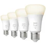 Philips Hue - Pack de 4 Ampoules LED Connectées E27 White - 800 Lumen, Équivalent 60W, Compatible Bluetooth, Alexa, Google Assistant et Apple HomeKit