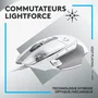 Logitech G Souris de Jeu Filaire G502 X Blanc - Boutons Mécanique Optique Hybride LIGHTFORCE