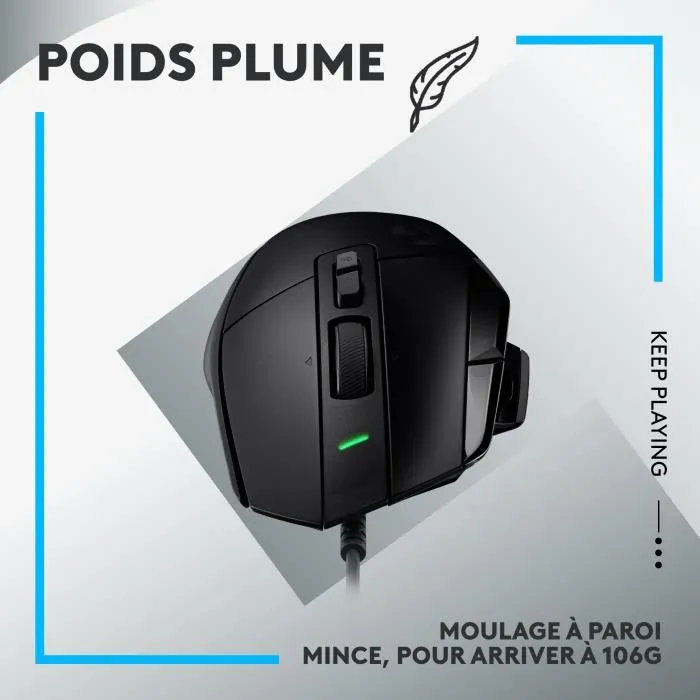 Logitech G G502 X - Souris Gamer Filaire avec Technologie LIGHTFORCE - Noir - Souris de Jeu Précise et Fiable Logitech G G502 X - Souris Gamer Filaire avec Technologie LIGHTFORCE - Noir - Souris de Jeu Précise et Fiable