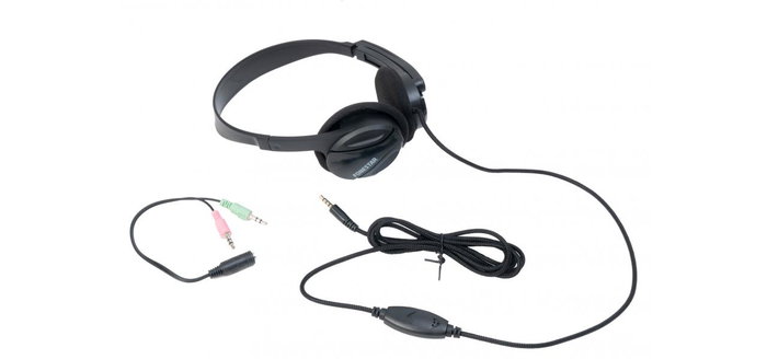 Fonestar Home - 35 Casque Microphone avec Jack 3.5 mm, Casque PC Stéréo pour Télétravail et Multimédia