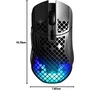 Steelseries Aerox 5 - Souris gaming sans fil, ultra-légère 74g, RGB, IP54, 180h autonomie, Noir