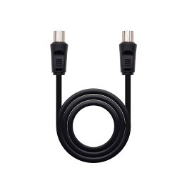 Nanocable Câble Antenne TV 75 Ohm Coaxial 3C-2V avec Connecteurs Mâle/Femelle 9.5 mm