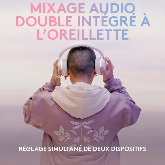 Logitech G Casque Gamer Sans Fil G735 Lightspeed Blanc - Micro Amovible, Bluetooth, Éclairage RVB LIGHTSYNC, Autonomie 16h+ Logitech G Casque Gamer Sans Fil G735 Lightspeed Blanc - Micro Amovible, Bluetooth, Éclairage RVB LIGHTSYNC, Autonomie 16h+