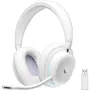 Logitech G Casque Gamer Sans Fil G735 Lightspeed Blanc - Micro Amovible, Bluetooth, Éclairage RVB LIGHTSYNC, Autonomie 16h+