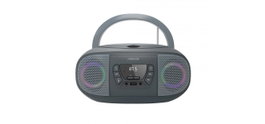 Fonestar Boom-Go G Radio CD USB Lecteur MP3 FM Portable Effets Lumineux Gris