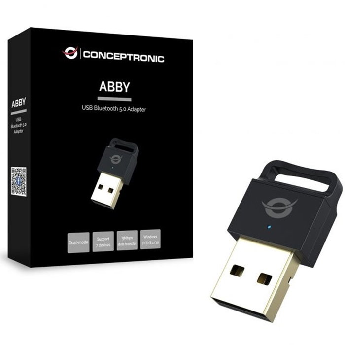 Conceptronic Adaptateur USB Bluetooth 5.0 Nano - Faible consommation, Portée 10-20m, Débit 3Mbps, Compatible 4.0/3.0/2.1, Chipset Realtek 8791B