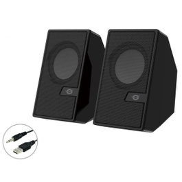Conceptronic Enceintes Stéréo 2.0 Bjorn02B Bluetooth 5.0 6W Noir