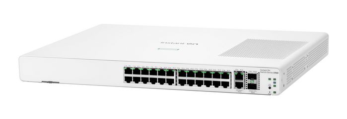 Commutateur réseau HPE Aruba Instant On 1960 24 ports Gigabit PoE+ avec 2 ports 10G Base-T et 2 ports SFP+, gestion cloud et locale