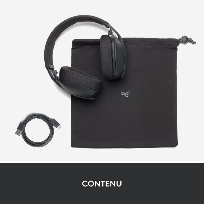 Logitech Zone Vibe 100 - Casque sans fil Bluetooth avec microphone antibruit et 18h d'autonomie - Pour télétravail, jeux et loisirs