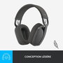 Logitech Zone Vibe 100 - Casque sans fil Bluetooth avec microphone antibruit et 18h d'autonomie - Pour télétravail, jeux et loisirs