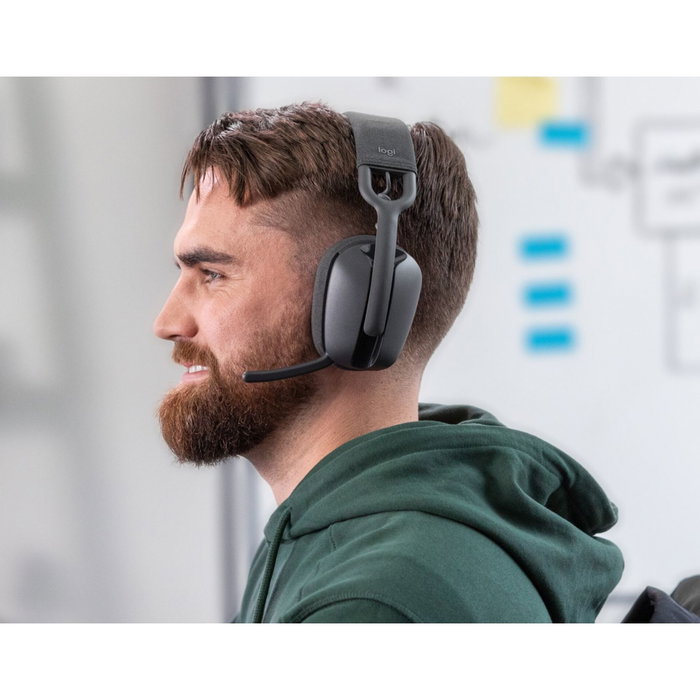 Logitech Zone Vibe 100 Graphite, Casque sans fil Bluetooth On-ear avec micro antibruit