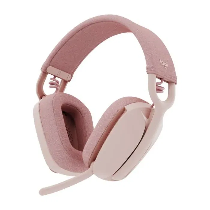 Logitech Zone Vibe 100 - Casque sans fil Bluetooth avec microphone anti-bruit, connectivité multipoint, compatible Teams/Zoom/Meet, Mac/PC, Rose Logitech Zone Vibe 100 - Casque sans fil Bluetooth avec microphone anti-bruit, connectivité multipoint, compatible Teams/Zoom/Meet, Mac/PC, Rose
