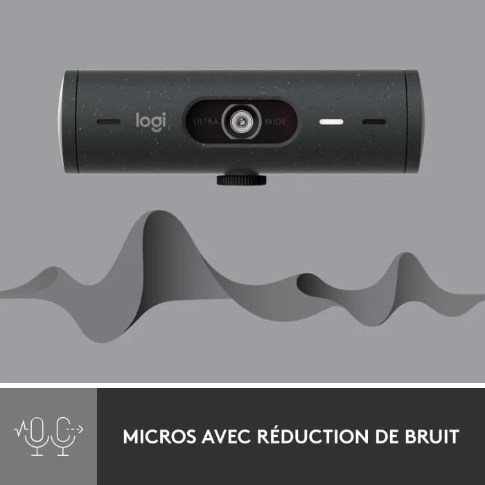 Logitech Webcam Brio 500 960-001422 Noire - Caméra PC avec USB, autofocus et micro
