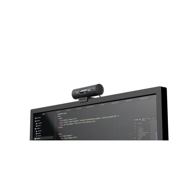 Logitech 960-001422 Webcam BRIO 500 pour Ordinateur - HD, 4K, USB-C, Microphone Intégré