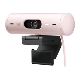 Logitech 960-001421 Brio 500 Webcam avec micro USB pour visioconférence en couleur rose