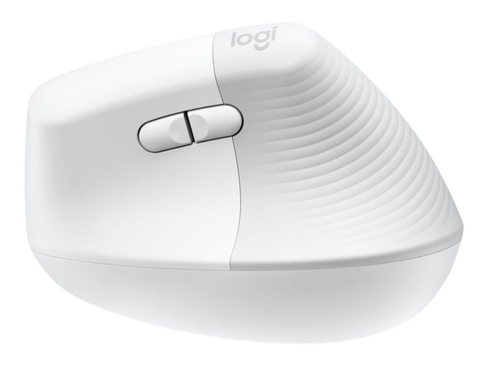 Logitech Lift Souris Verticale Ergonomique Sans Fil Bluetooth pour Mac - Blanc, 4000 DPI