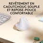 Logitech Lift - Souris ergonomique verticale sans fil pour Mac - Connectivité Bluetooth - Blanc - Droitier - Droitier