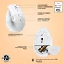 Logitech Lift - Souris ergonomique verticale sans fil pour Mac - Connectivité Bluetooth - Blanc - Droitier - Droitier